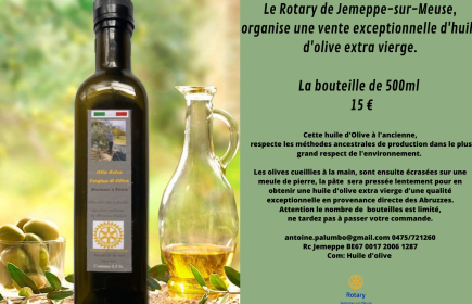 Grande vente d'huile d'olive extra vierge en provenance directe des Abruzzes, pressée à l'ancienne sur pierre.
