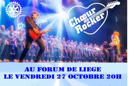 Concert rock au Forum de Liège. Au profit des oeuvres soutenues par le Rotary Club Liège-Ouest.