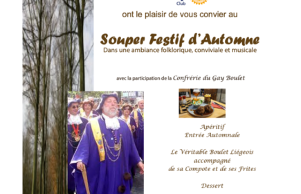 Soyez nombreux à participer à notre Souper festif d'automne!